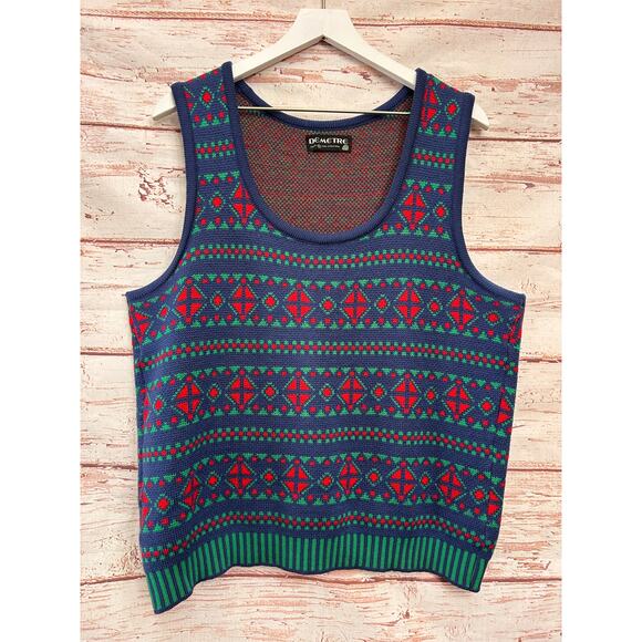 Demetre Other - DEMETRE Men's / Unisex Pure Virgin Wool Fair Isle Sweater Vest VTG